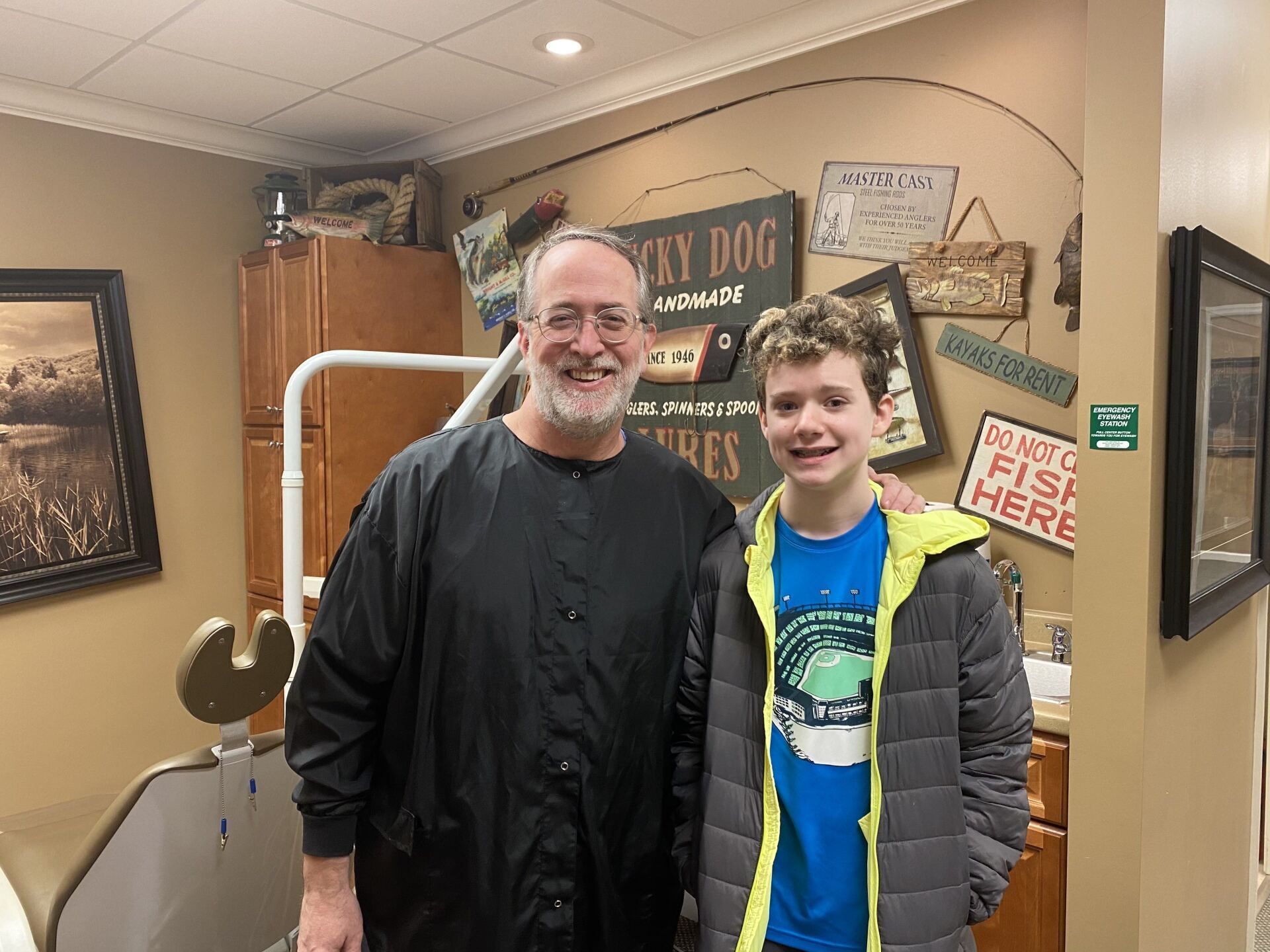 Dr. Coleman and patient before braces