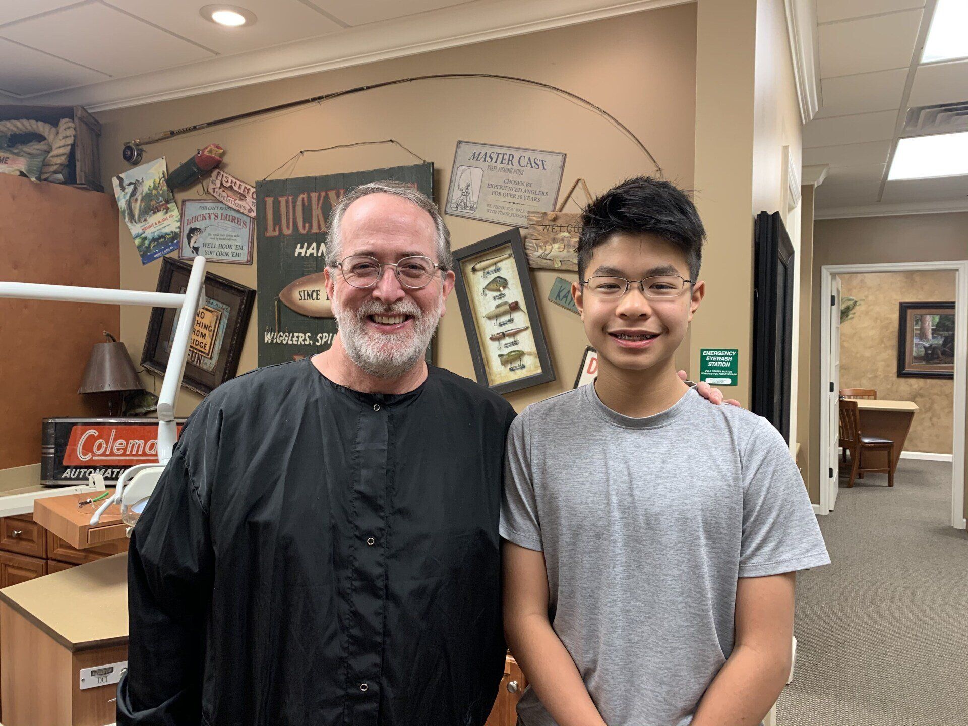 Dr. Coleman and patient before braces