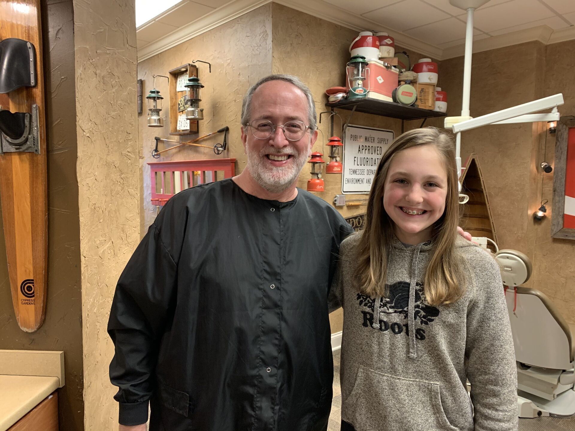 Dr. Coleman and patient before braces