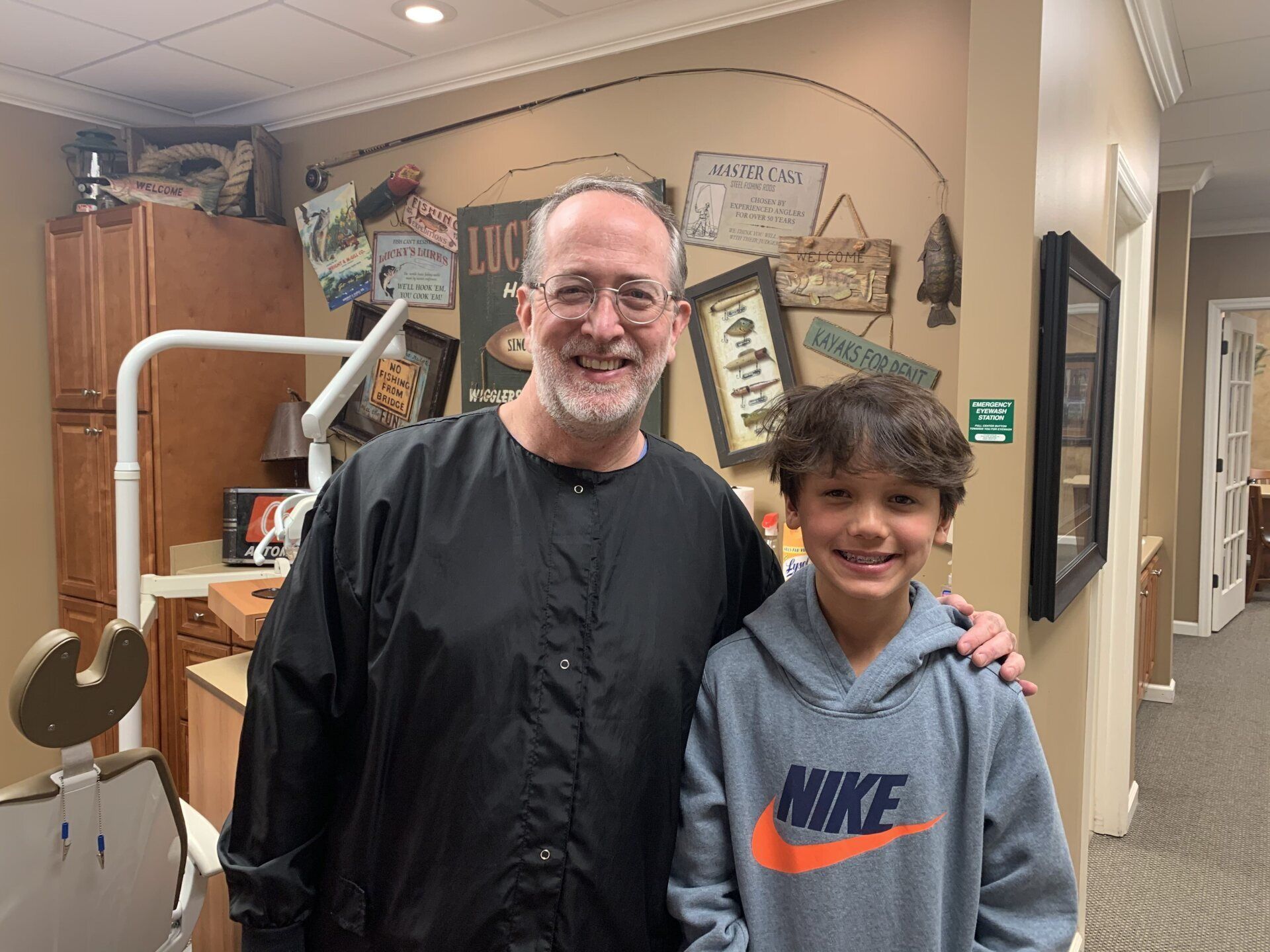 Dr. Coleman and patient before braces