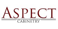 A logo for aspect cabinetry is shown on a white background.