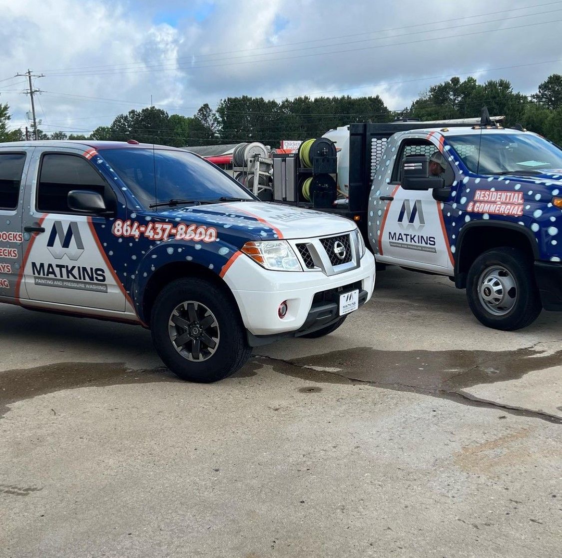 Pressure washing trucks