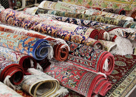 rolled up rugs