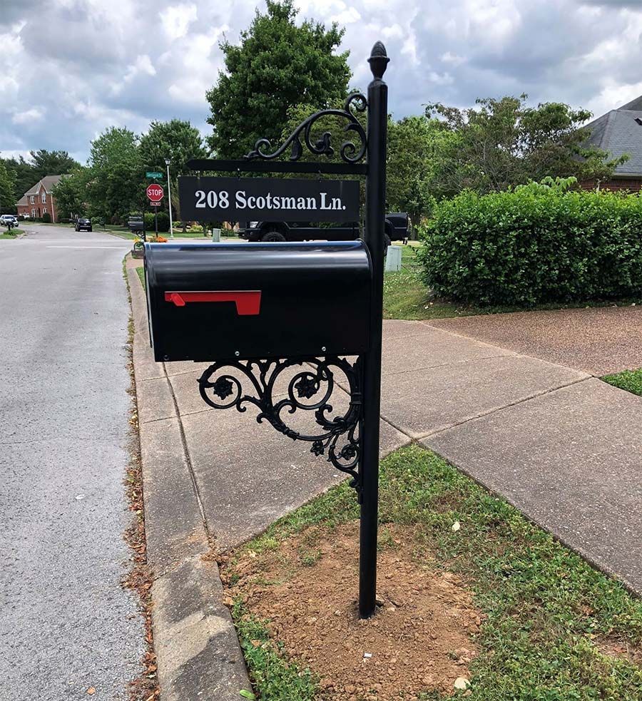 Black mailbox