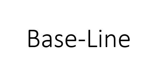 A black and white logo for base-line on a white background.