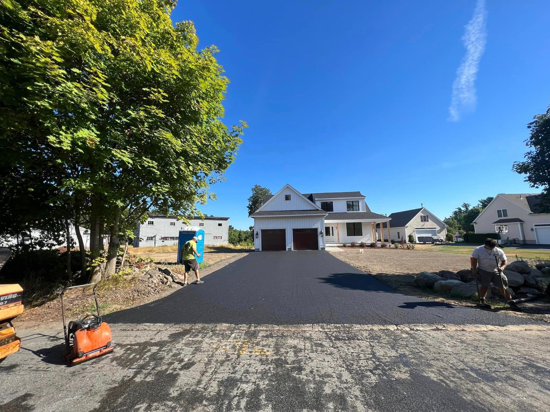 Driveway asphalt paving
