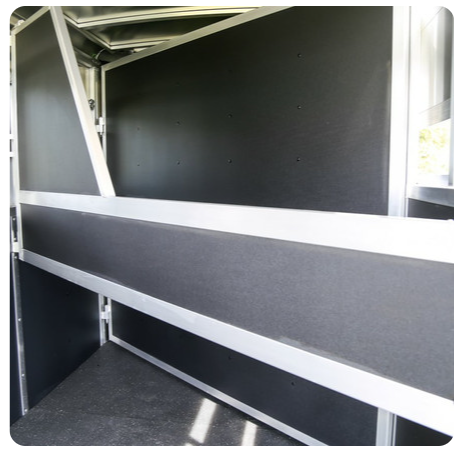 A black wall with a white stripe on it