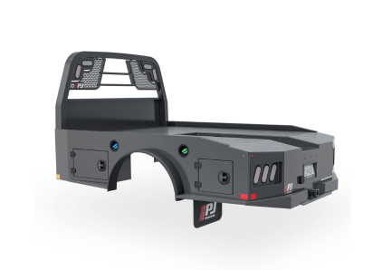 A 3d model of a truck bed on a white background.