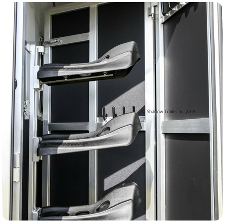 A close up of a door with a shadow on it