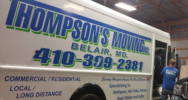 Thompson's Moving Inc. vehicle