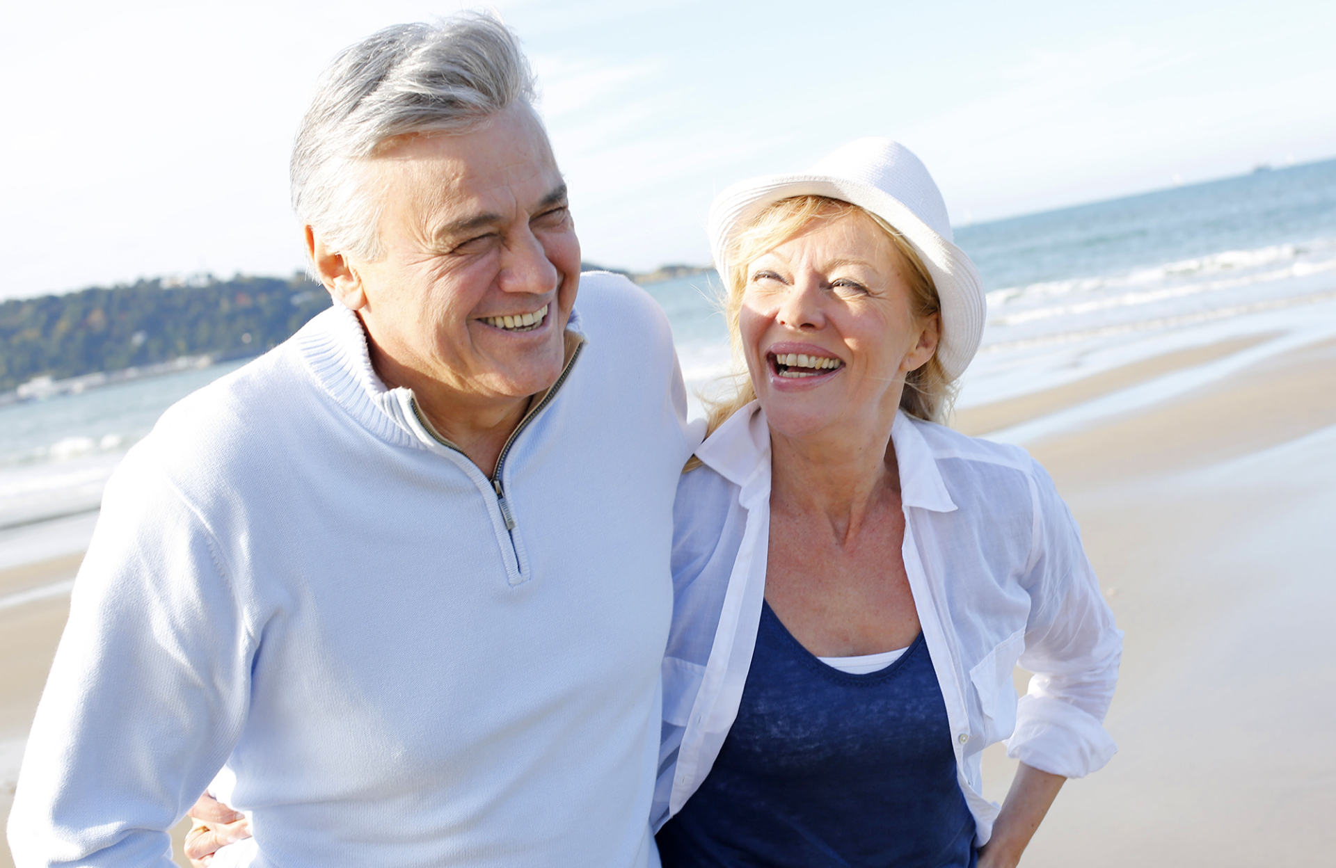 Two couple on the beach