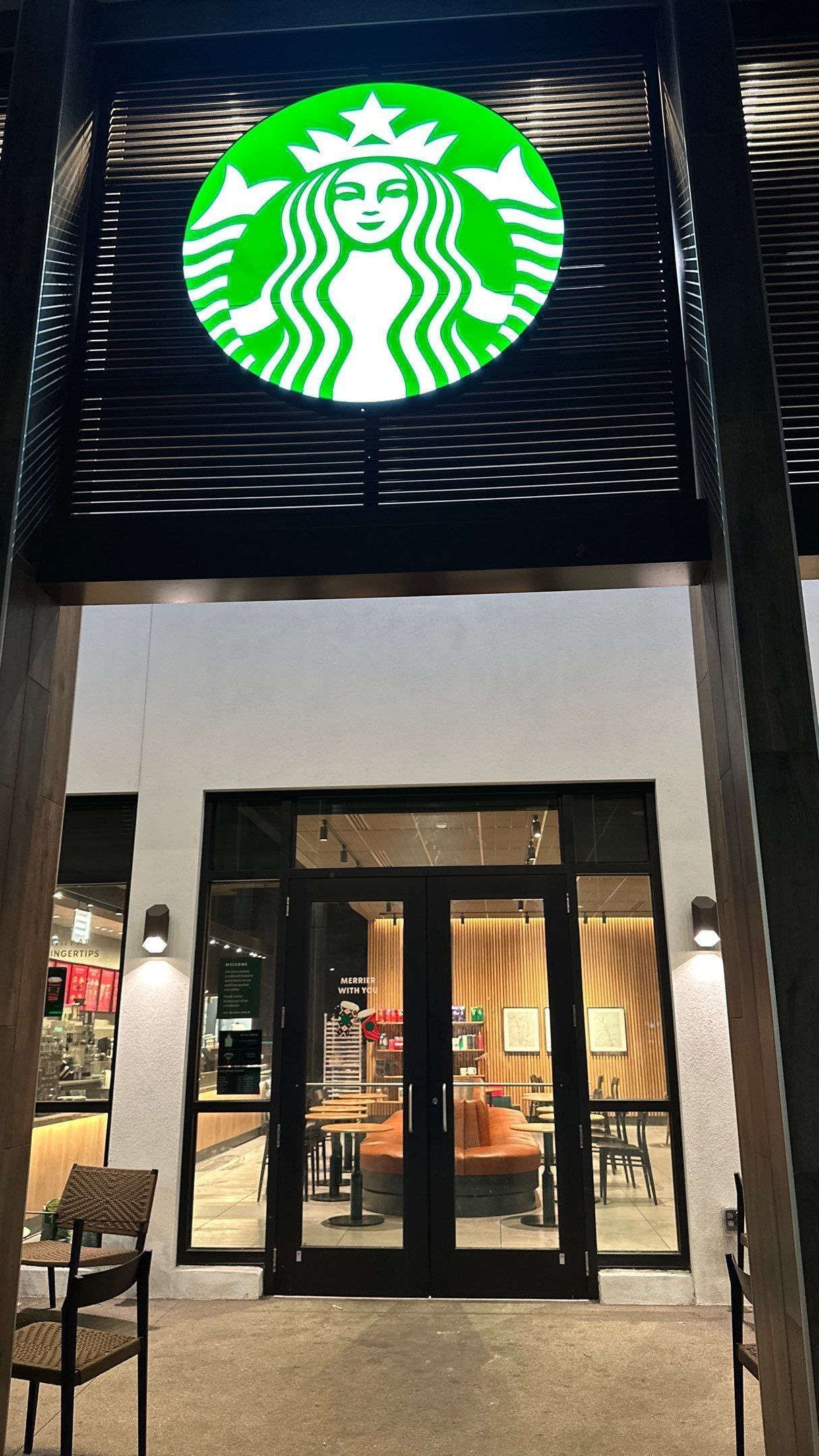 green starbucks electric sign