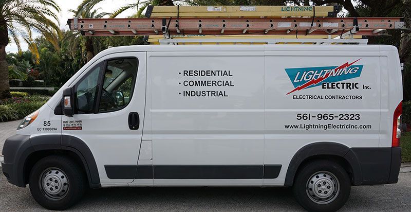 Lightning Electric White Service Van