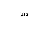 The word usg is on a white background.