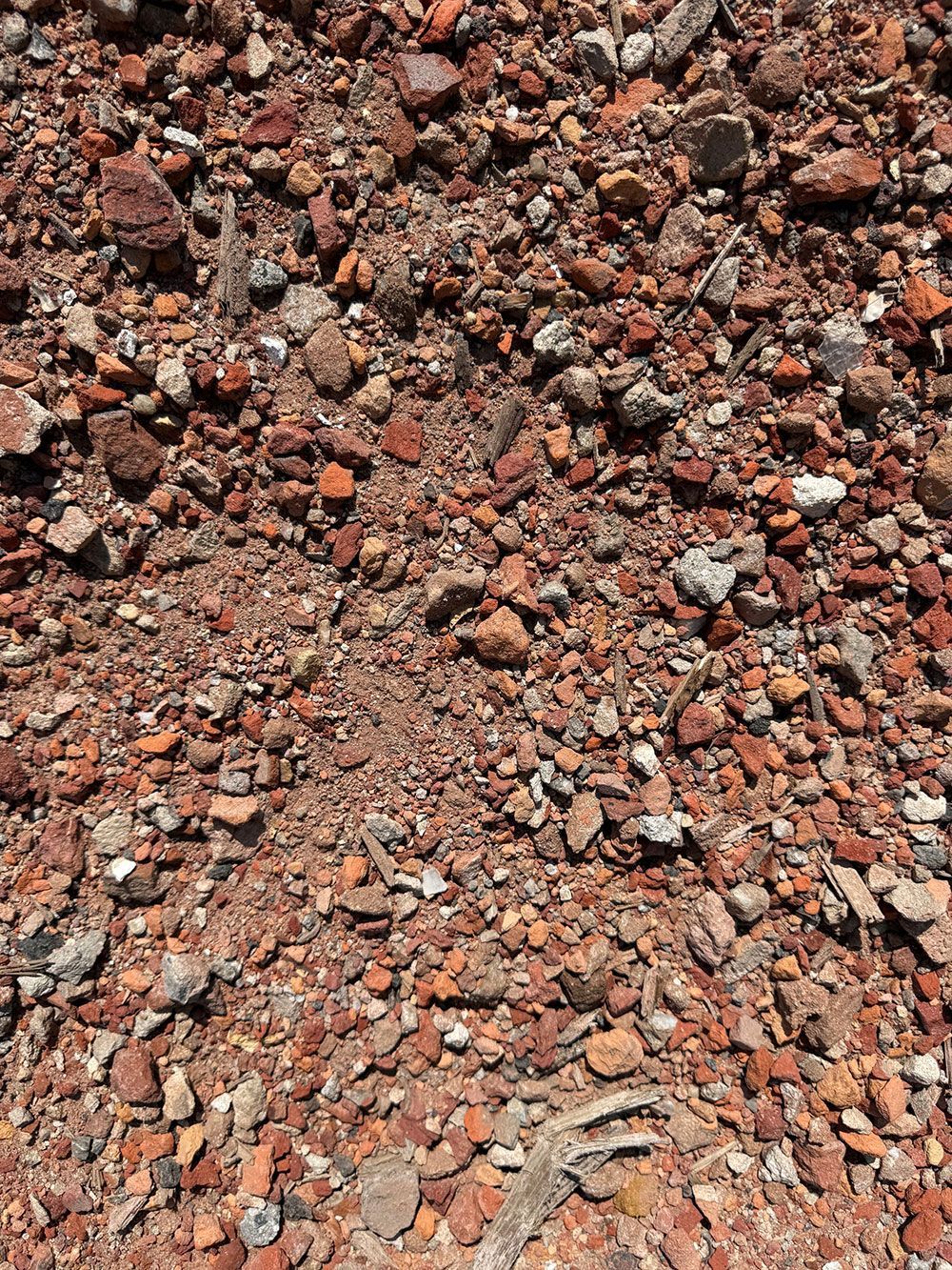 Crushed red brick