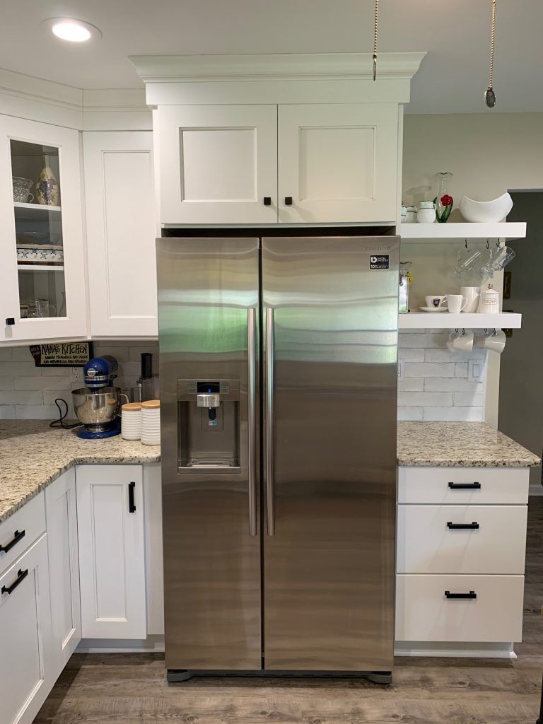 Two-door stainless steel refrigerator