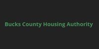 Bucks County Housing Authority, text in green on a dark background.