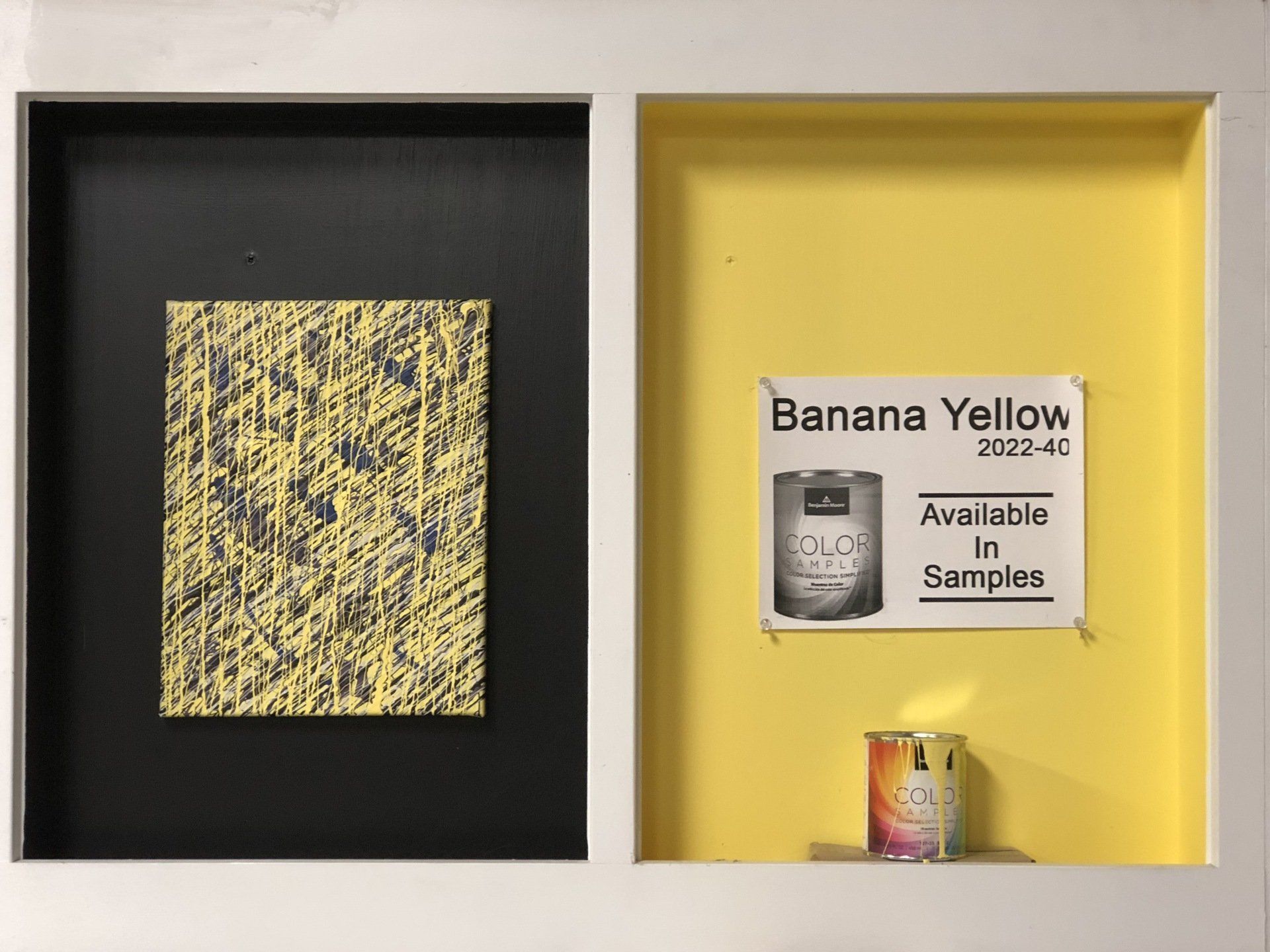 A can of banana yellow is available in samples