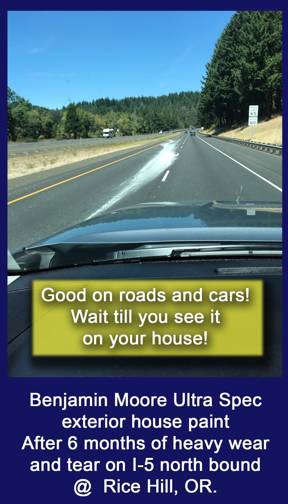 A benjamin moore ultra spec exterior house paint after 6 months of heavy wear