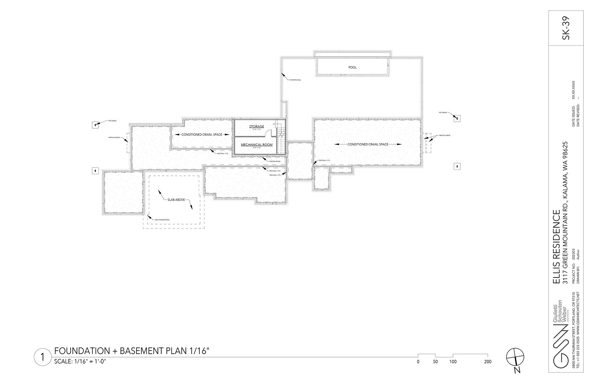 foundation and basement plan