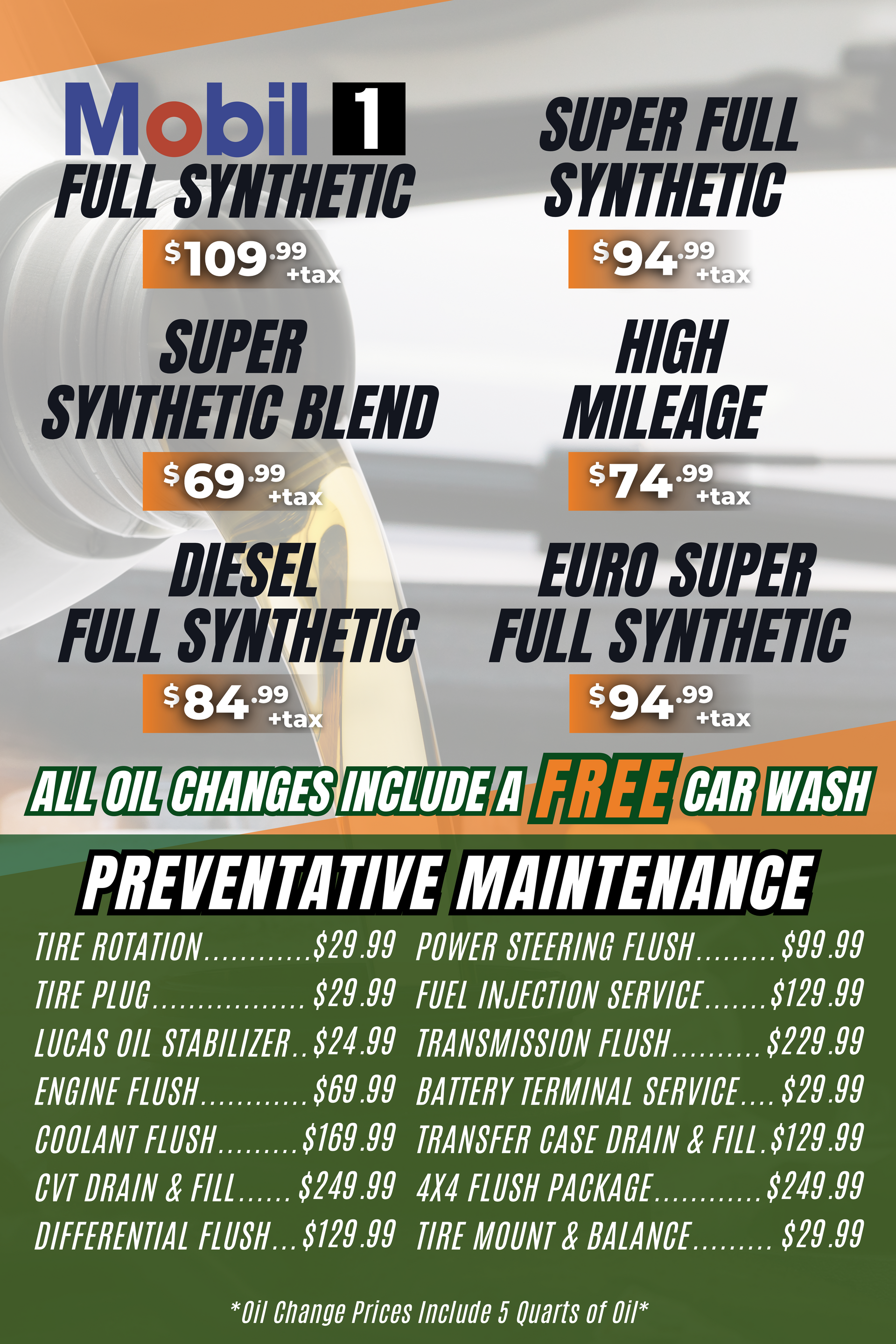 Preventative maintenance offer