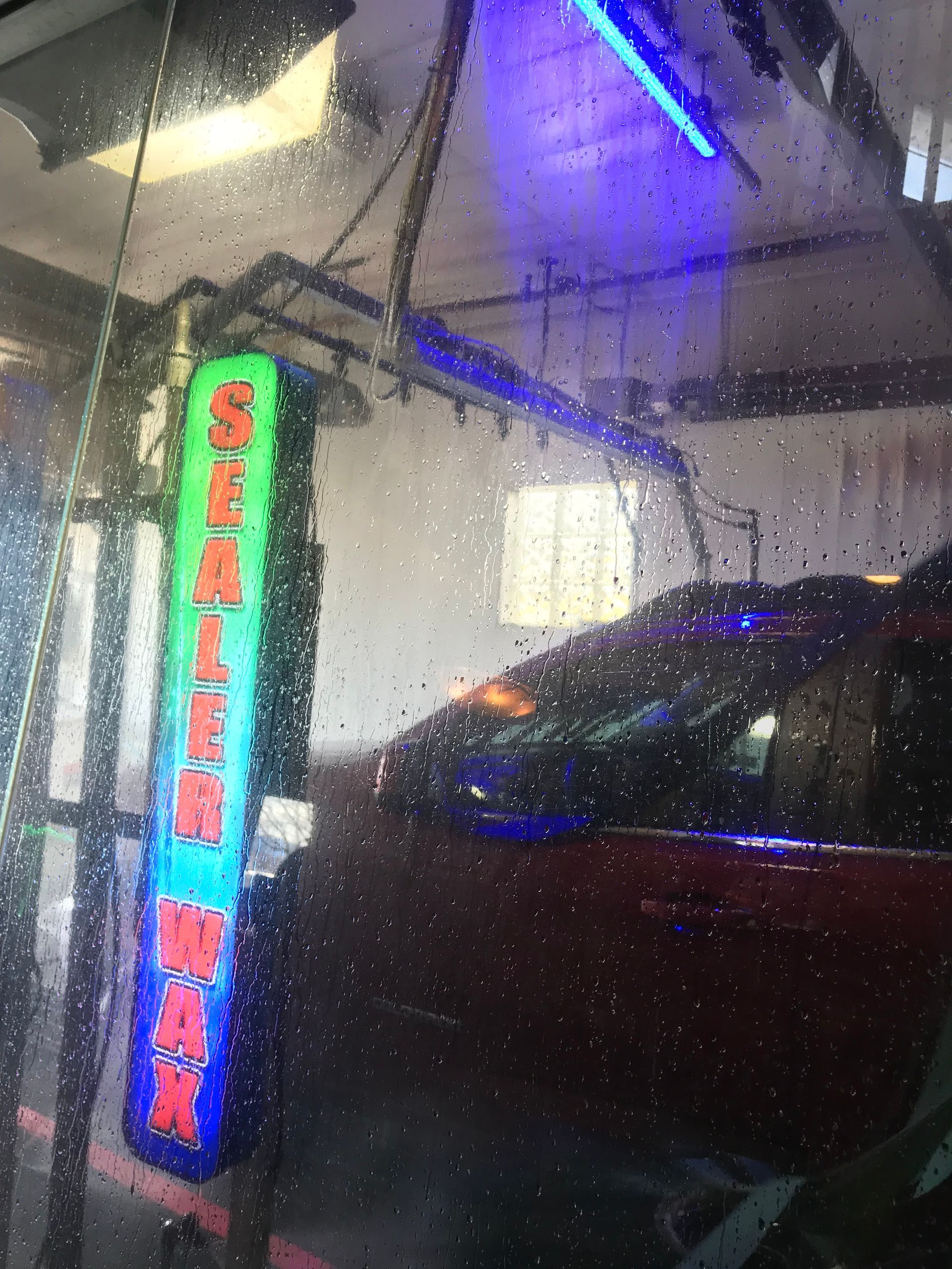 car wash sealer wax sign