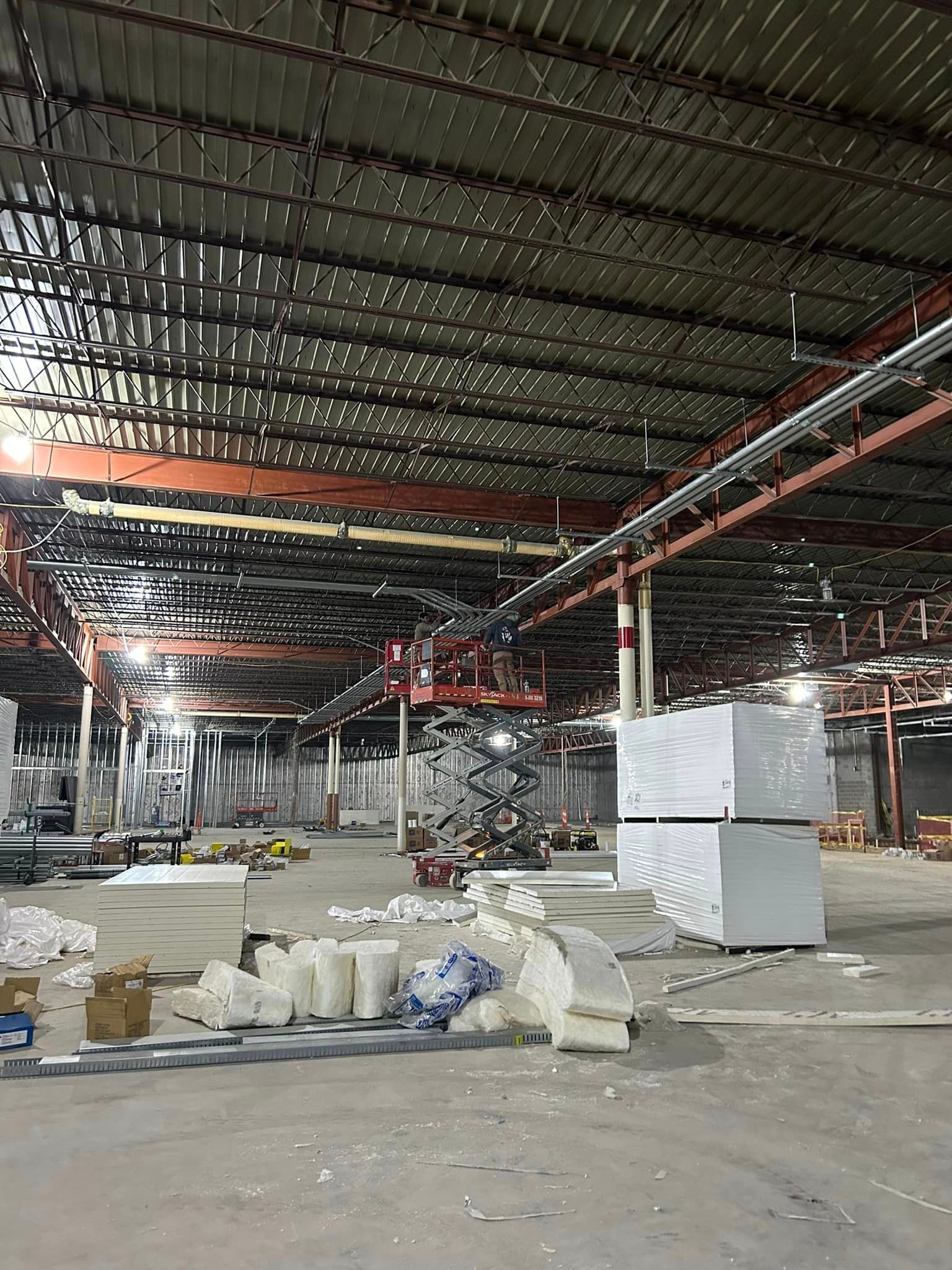 A large industrial facility currently under construction