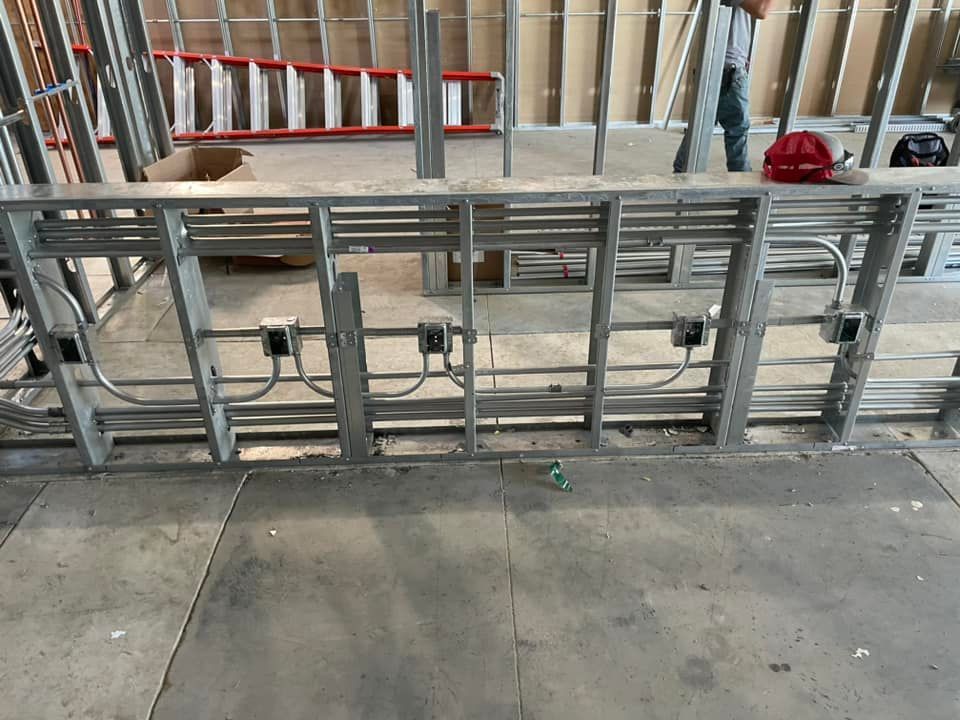 A metal frame made for electrical wires