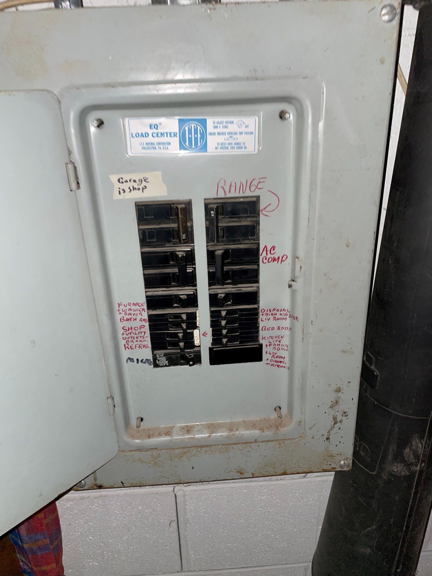 A close up of a electrical box with the door open