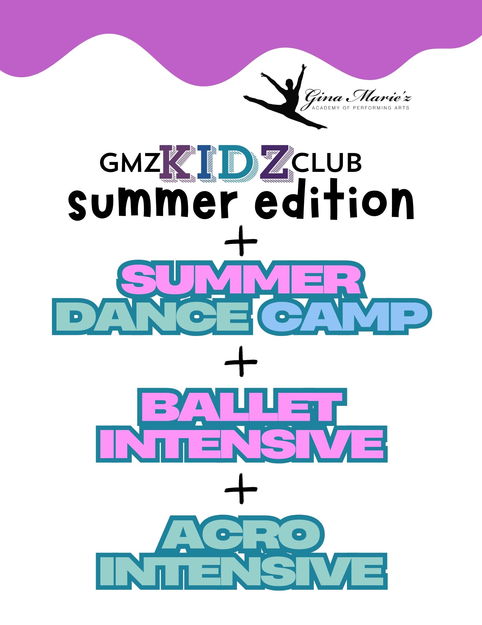 summer camp, summer dance camp, dance camp, acro, tumbling, ballet, intensive, summer 2025, 