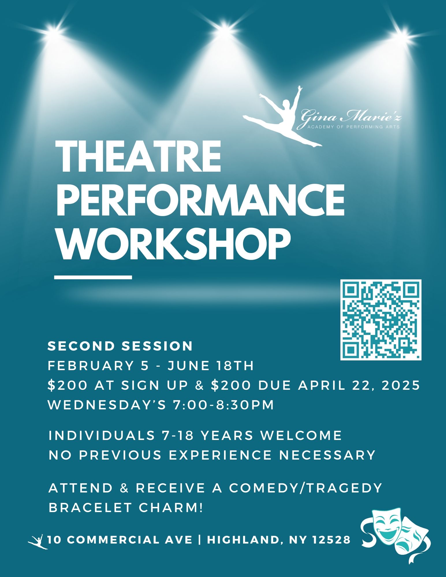 theatre performance workshop, theater dance, theater class, extended session, acting, singing, dancing, play writing, performance, highland ny