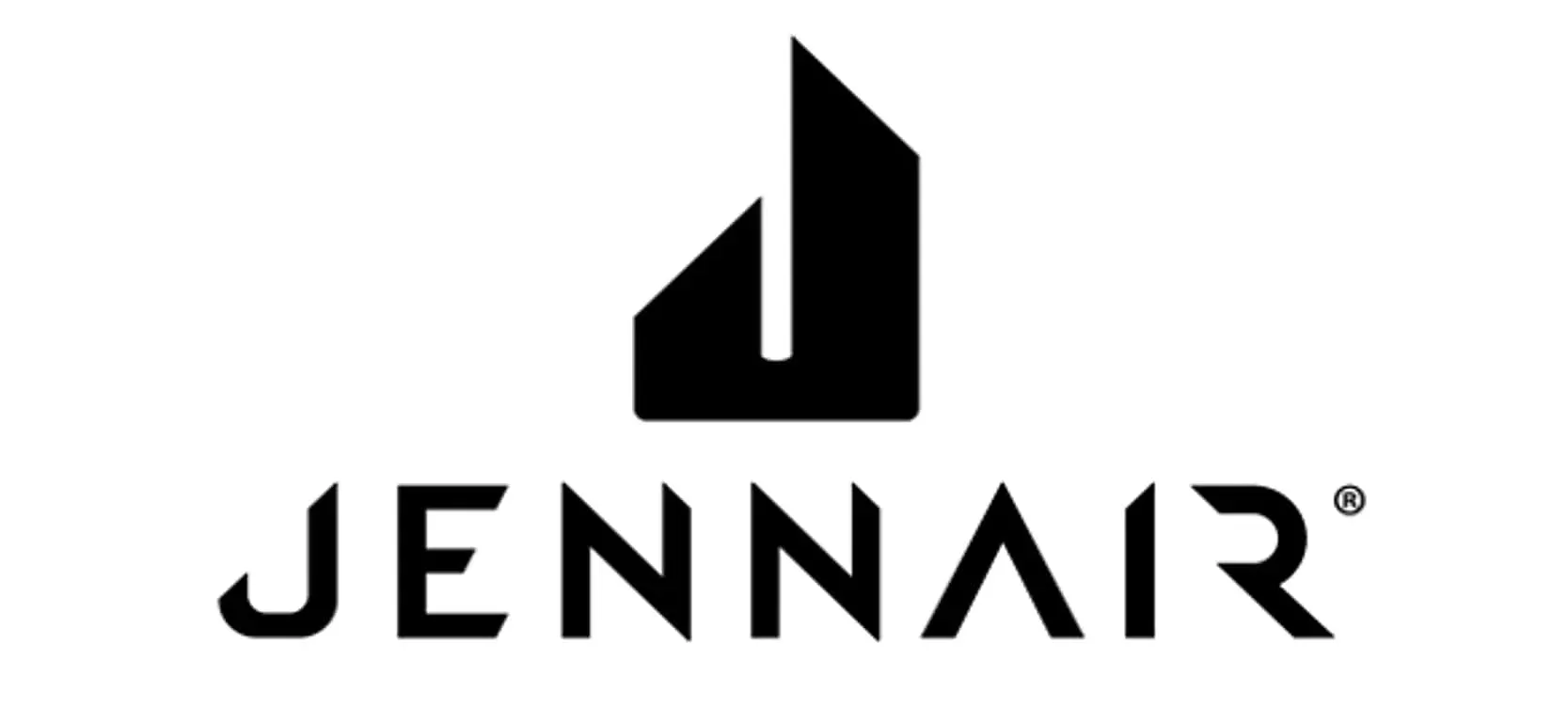 JennAir logo with a geometric shape above the brand name in bold letters.