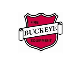 The logo for buckeye fire equipment is a red shield with a white banner.