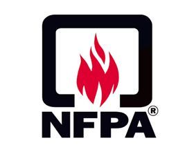 A logo for the national fire protection association
