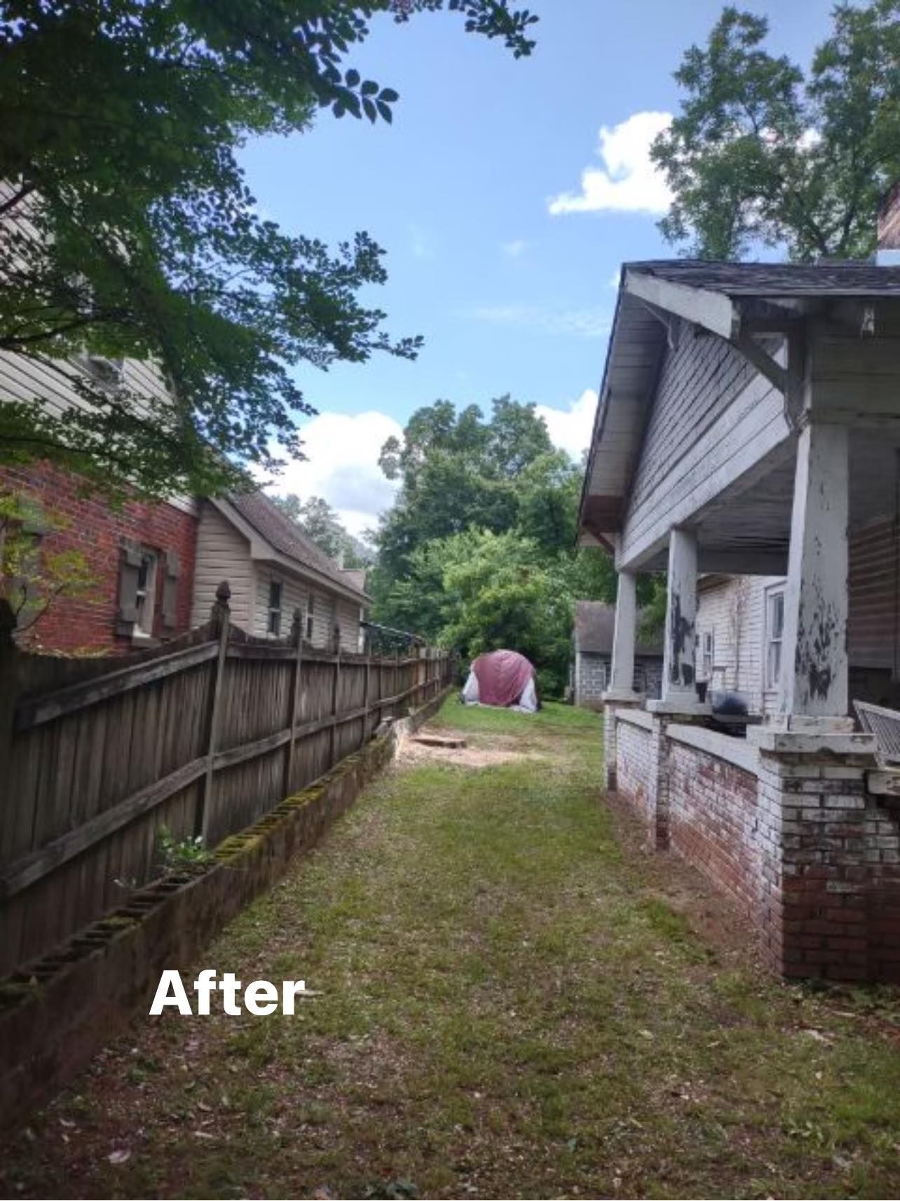 a picture of a house after being cleaned up