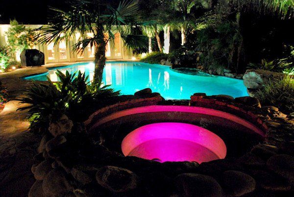 Lagoon with lighting