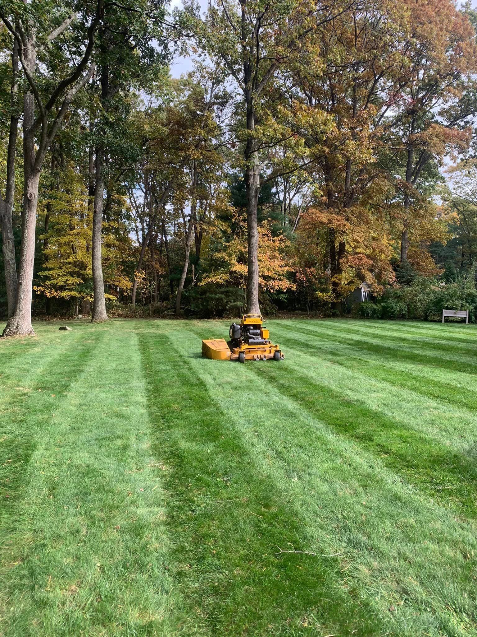 After lawn maintenance