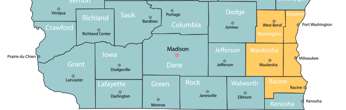 Blando Door Company LLC service area map