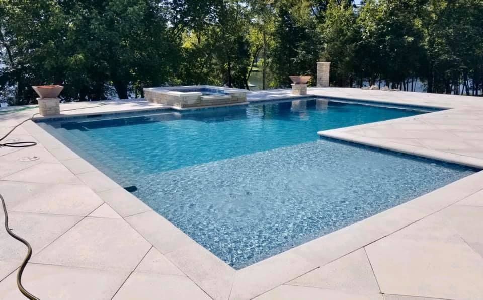 Newly installed pool