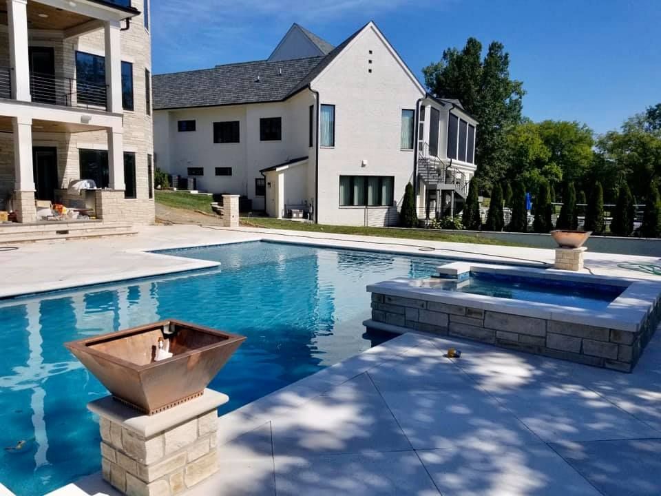 Newly installed inground pools