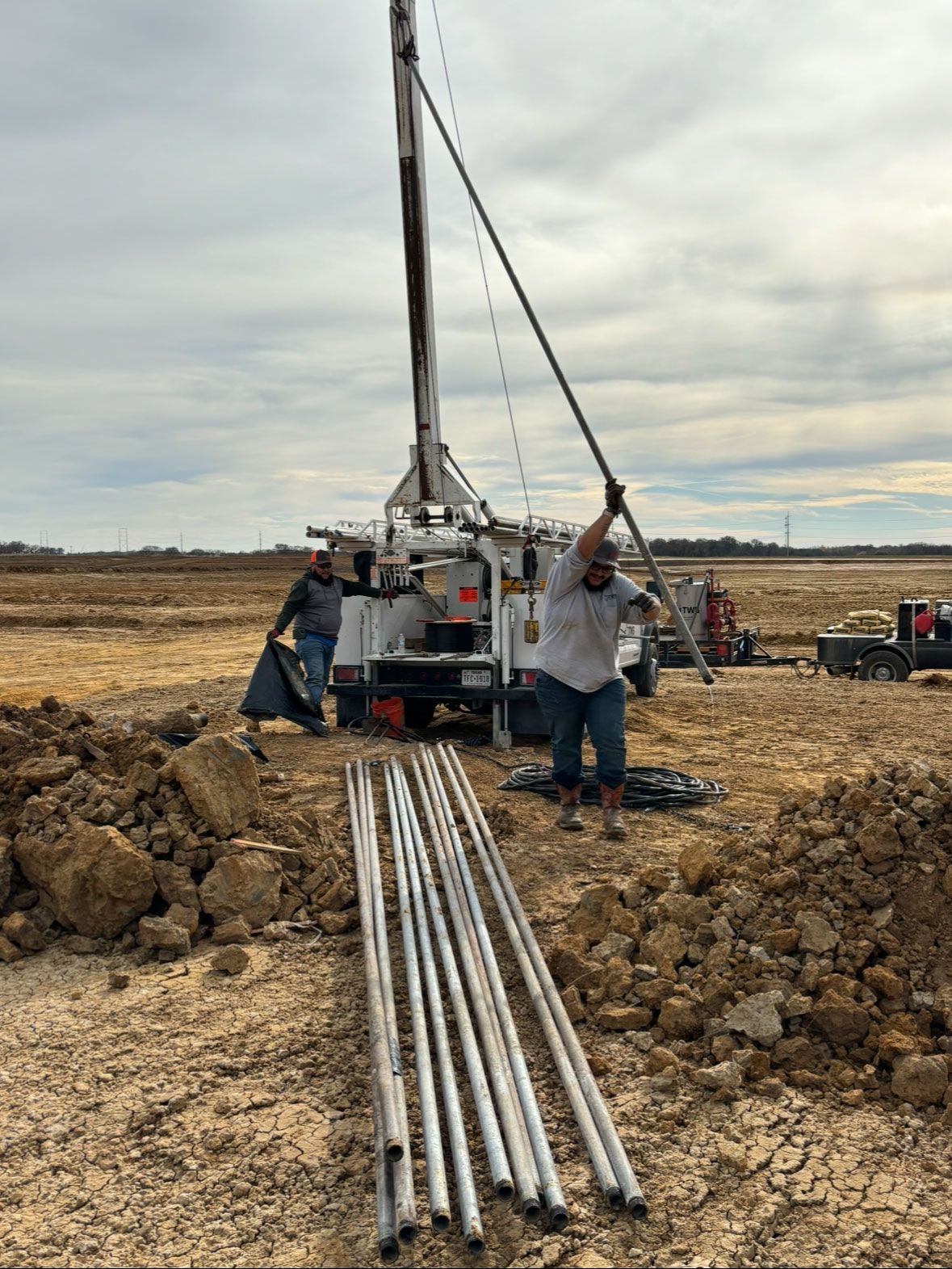 men at work doing well services