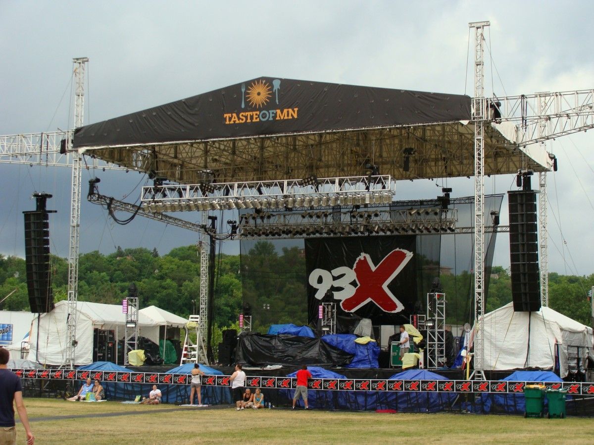 Stage at an outdoor event with 