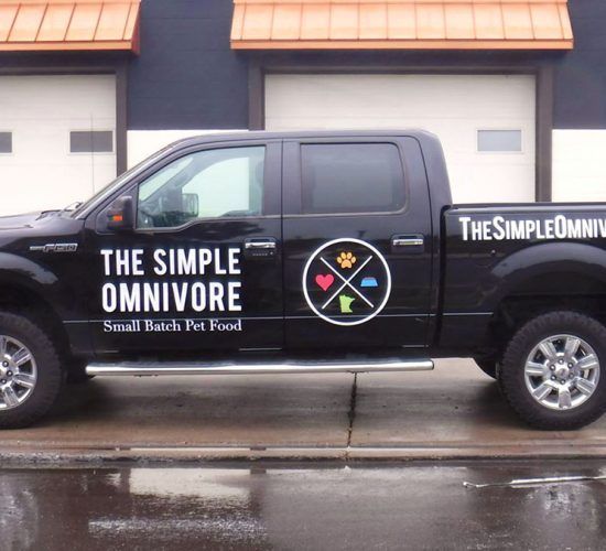 Black pickup truck with 