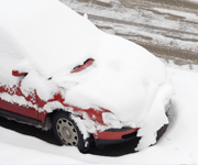 Car covered in snow