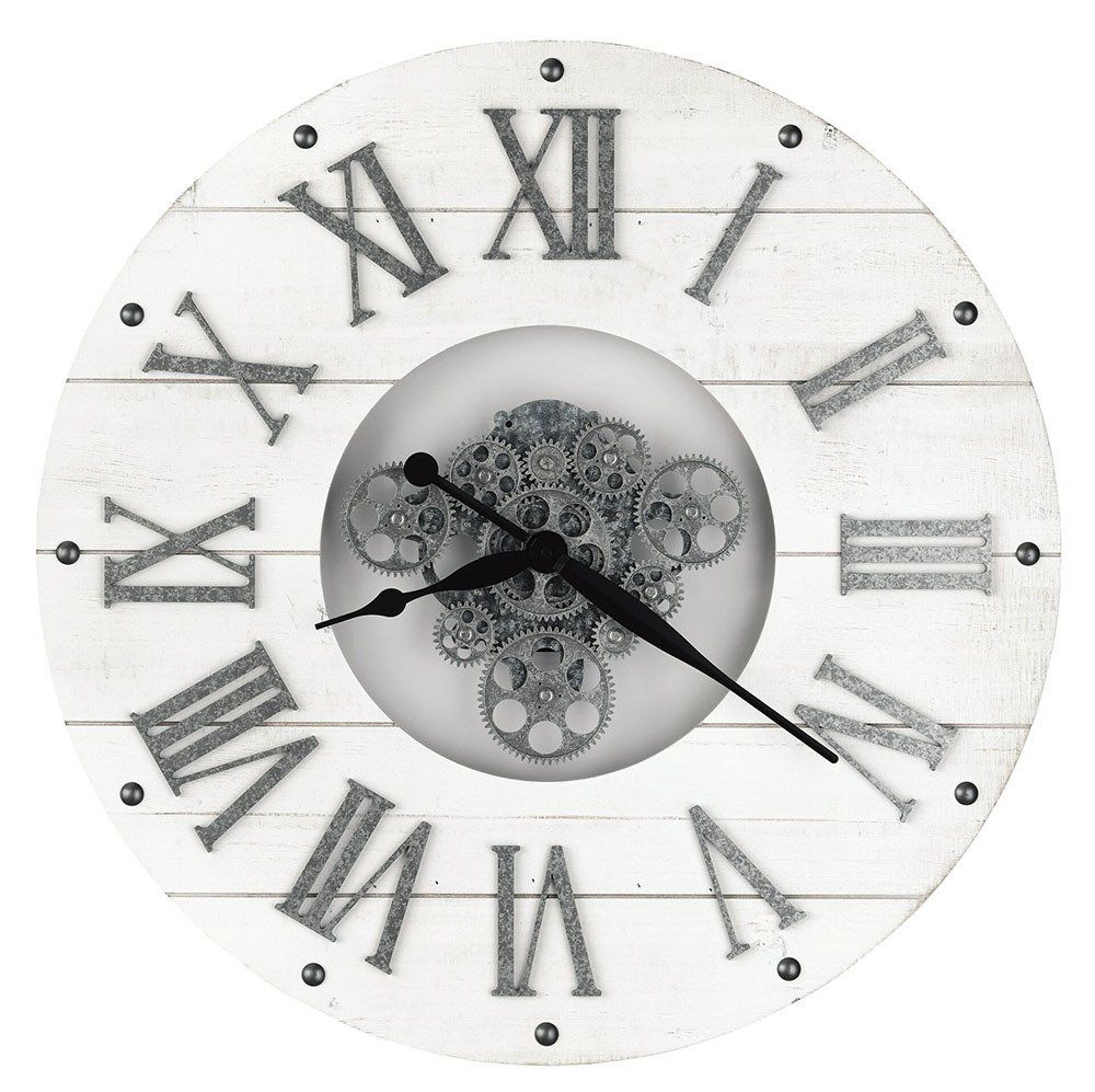 white clock