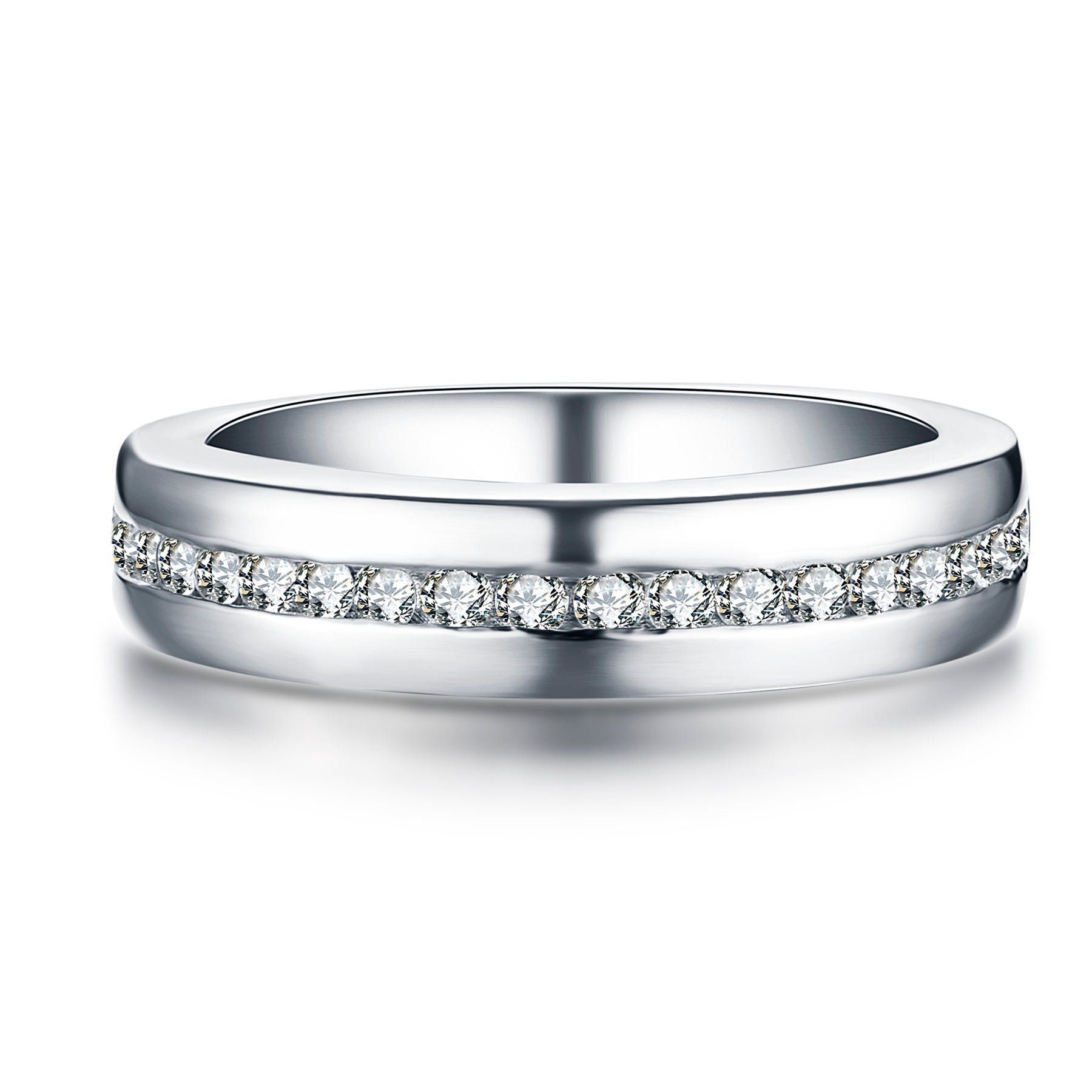 silver diamond ring