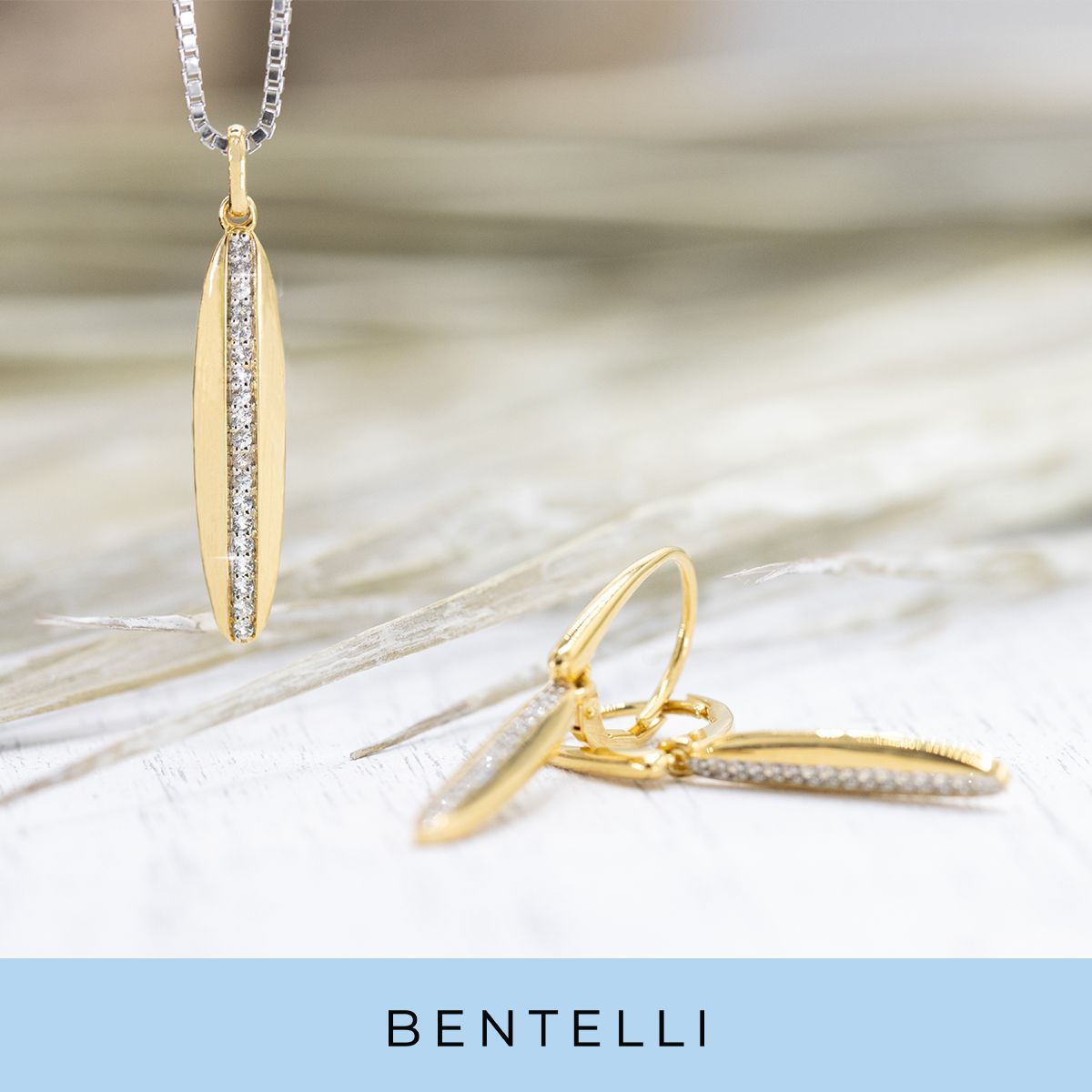 gold necklace and earrings