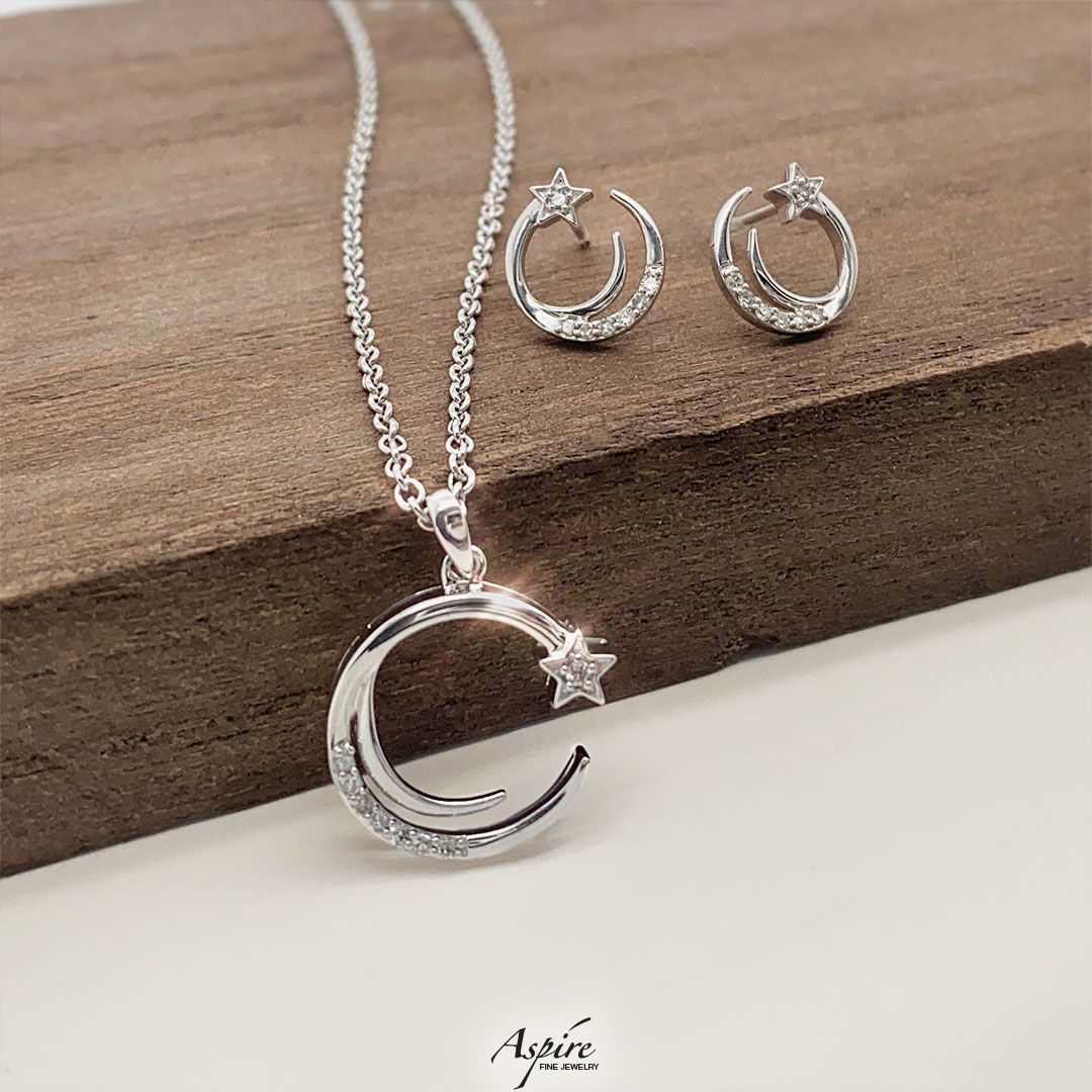 moon and star jewelry set