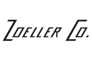 A black and white logo for zoeller co.
