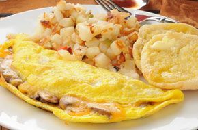 Omelet with home fries